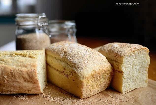 recietas da TV de pães, pão branco