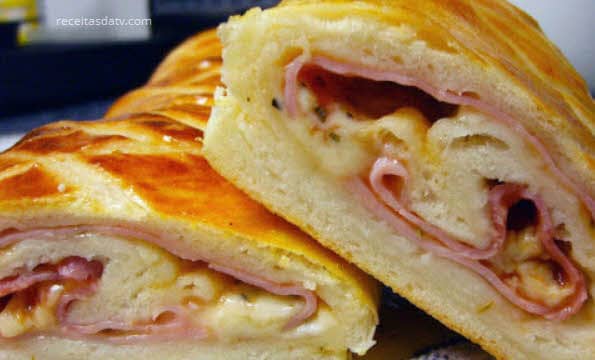 Receitas da TV queijo e presunto, strudel