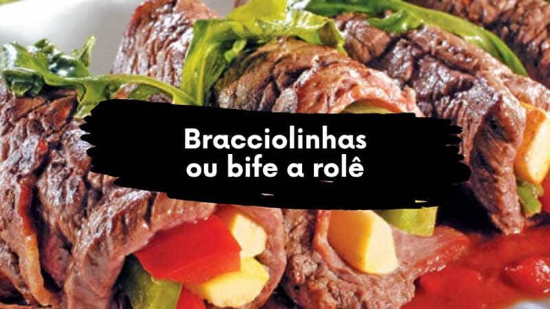 Receitas da tv de bracciolinhas ou bife a rolê