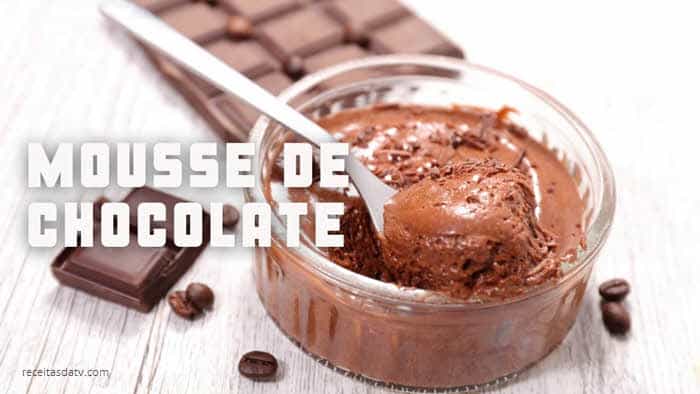 Receitas da TV mousse de chocolate