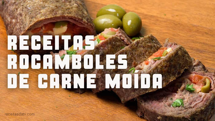 Receitas da TV de rocamboles de carne moída