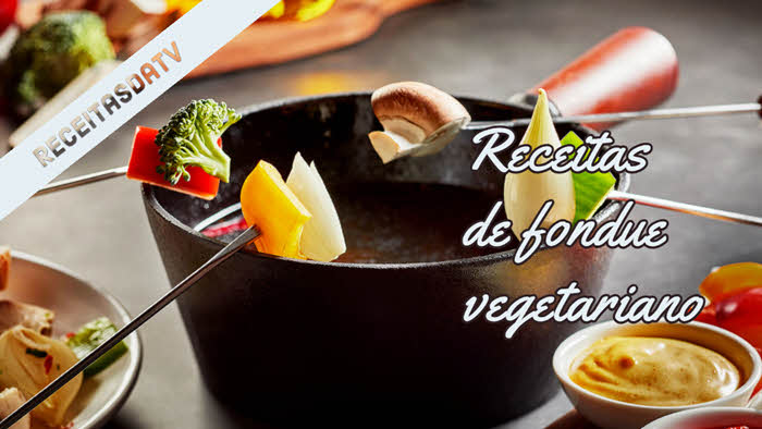 Receitas da TV do fondue vegano, vegetariano