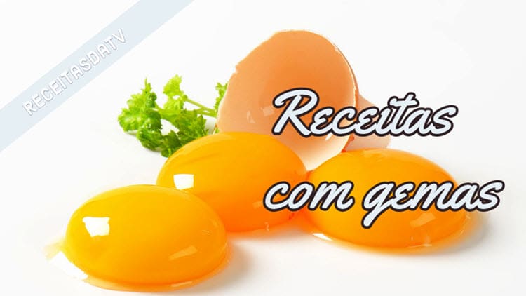 Receitas da TV com gemas de ovos