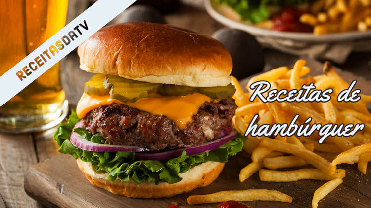 Receitas da TV de hamburguer de carne vermelha