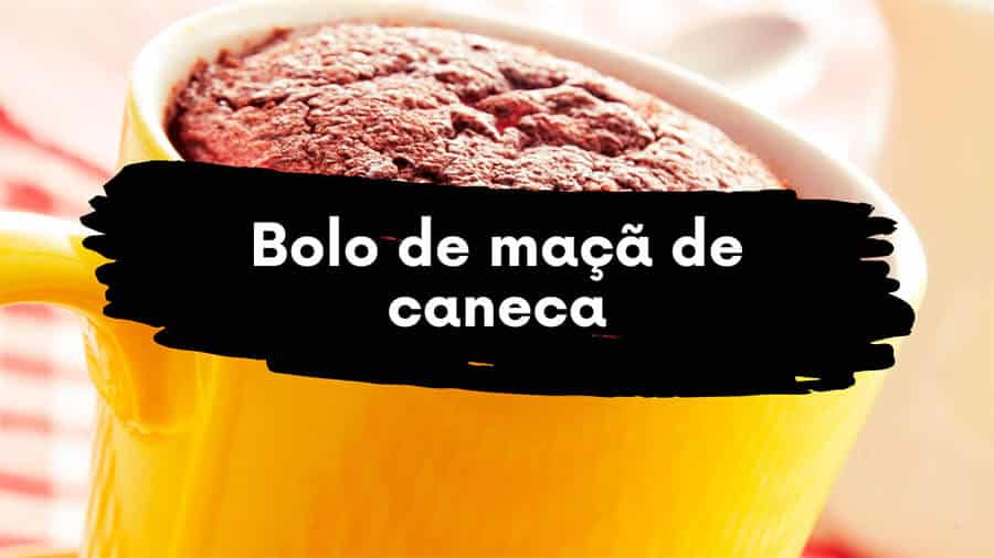 Bolo de maçã de caneca